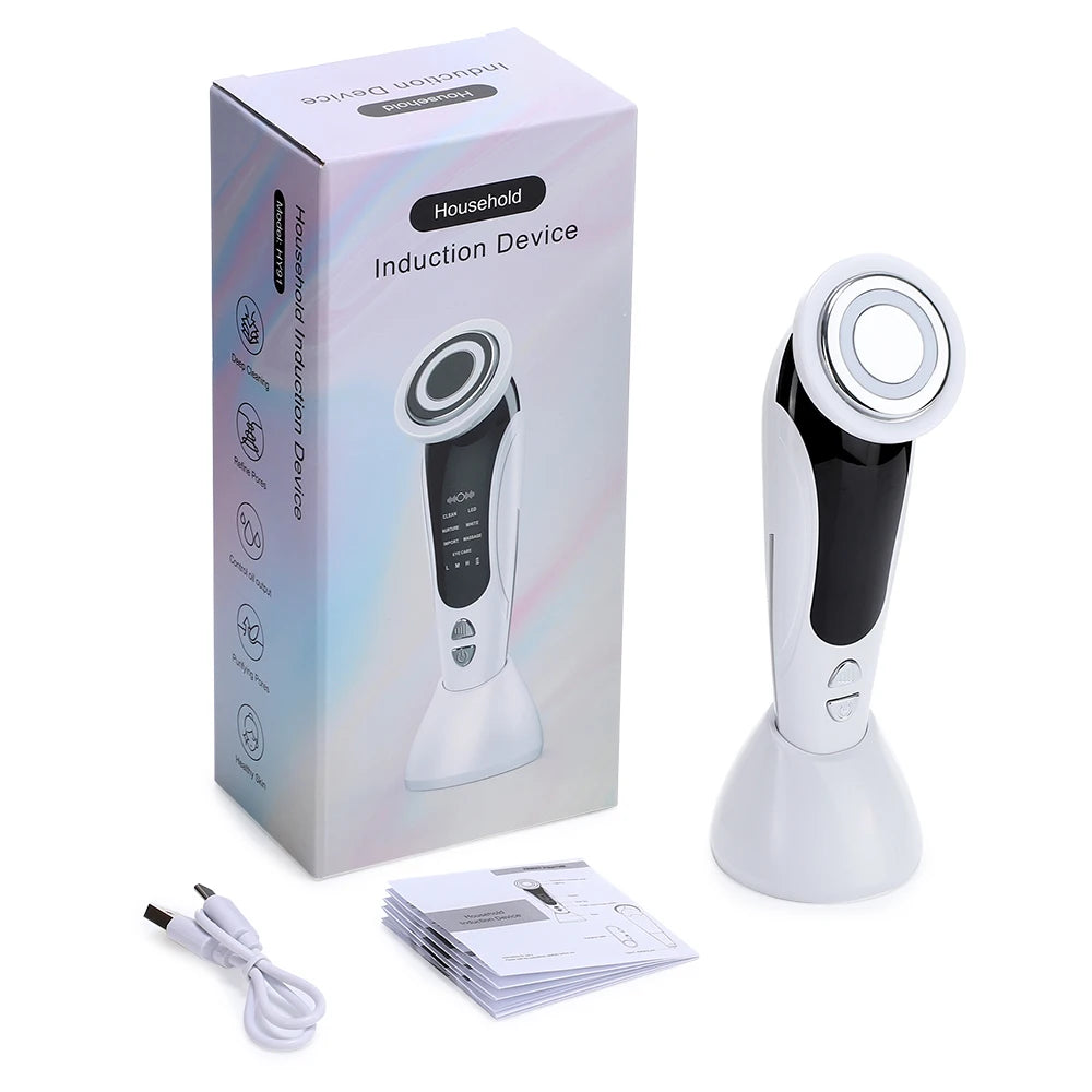 7 in 1 Face Lifting Device EMS Microcurrent Skin Rejuvenation LED Facial Neck Firming Massager Face Beauty Care Apparatus